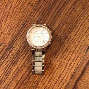 Michael Kors gold and horn watch